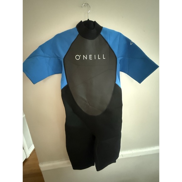 O'Neill Women's Reactor-2 2mm Back Zip Short Sleeve Spring Blue Wetsuit Size L